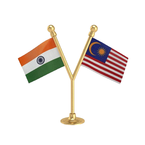 India-Malaysia Flags